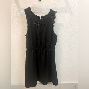 Black Sleeveless With Clear Floral Print Top